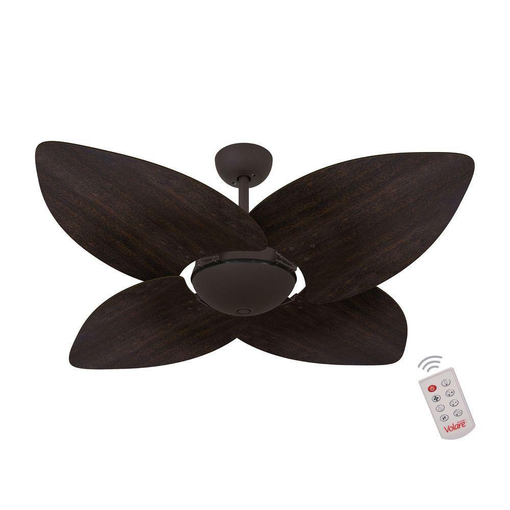 Ventilador De Teto Marrom 4 Pás 127V C/ Controle - 1