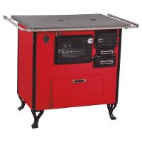 Fogão A Lenha C Forninho Caixa Esq Vermelho Fornos Pinhal N2 - 1