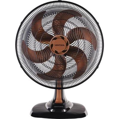 Ventilador de Mesa Ventisol 135W 45cm 6 Pás Bronze Turbo6 3 Velocidades 110V