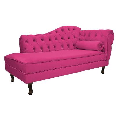 Diva Recamier Diana 185cm Lado Esquerdo Suede Pink