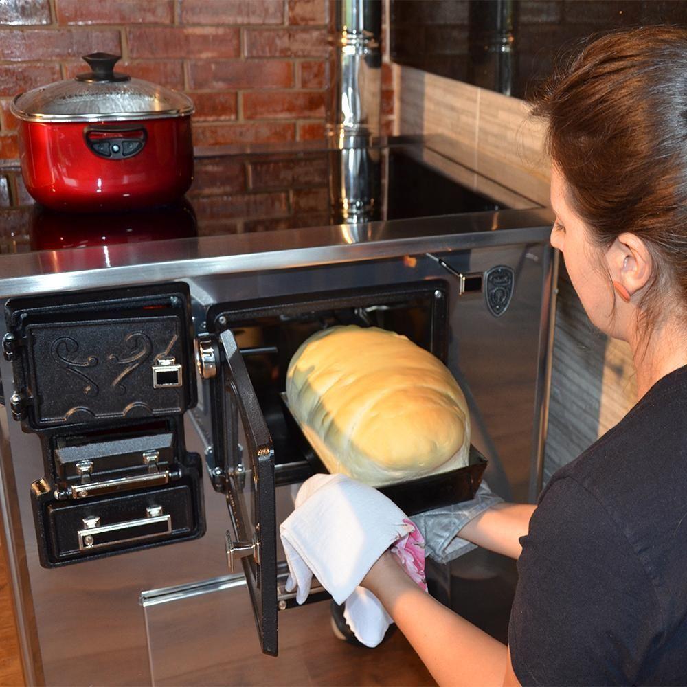 Fogão A Lenha C/forninho C/cx Dir Inox Vidro Cer Nº2 - 3