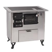 Fogão A Lenha C/forninho C/cx Dir Inox Vidro Cer Nº2 - 1