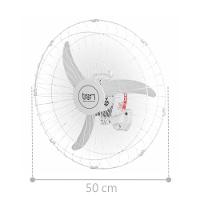 Ventilador De Parede América Bivolt Grade Em Aço Branco - 2