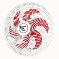 Ventilador Parede Lorena Branco Oscilante 220V Pás Vermelho - 1