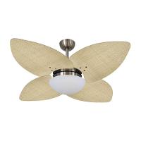 Ventilador De Teto Dormamu Bronze 4 Pás Palmae Natural 127V - 1
