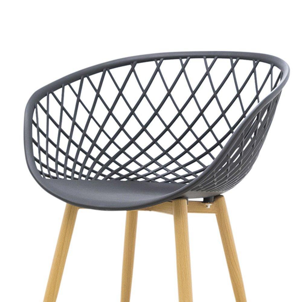 Cadeira Com Braços Polipropileno Clarice Preto Drossi - 4