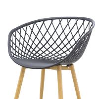 Cadeira Com Braços Polipropileno Clarice Preto Drossi - 4