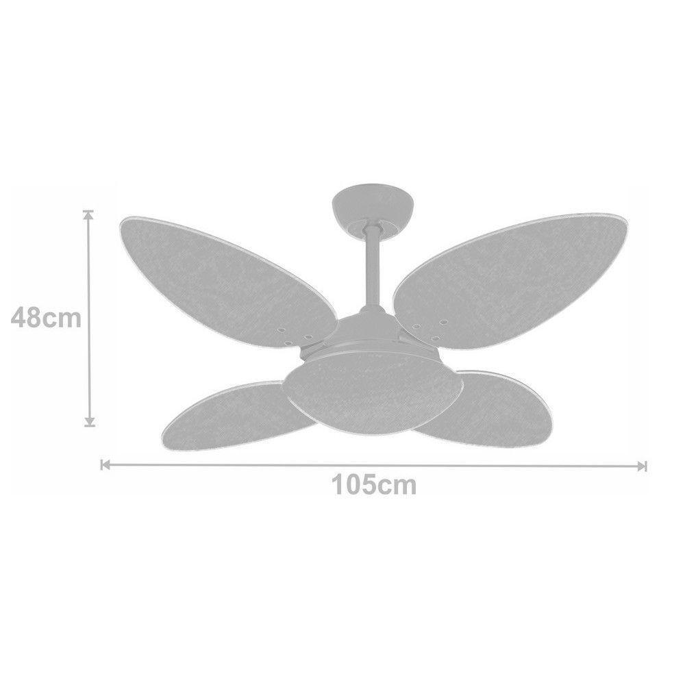 Ventilador Volare Petalo Quad Branco 127V E Controle Remoto - 2