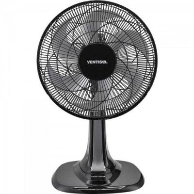 Ventilador de Mesa Ventisol 50W 30cm 6 Pás 3 Velocidades Preto Turbo 6 220V