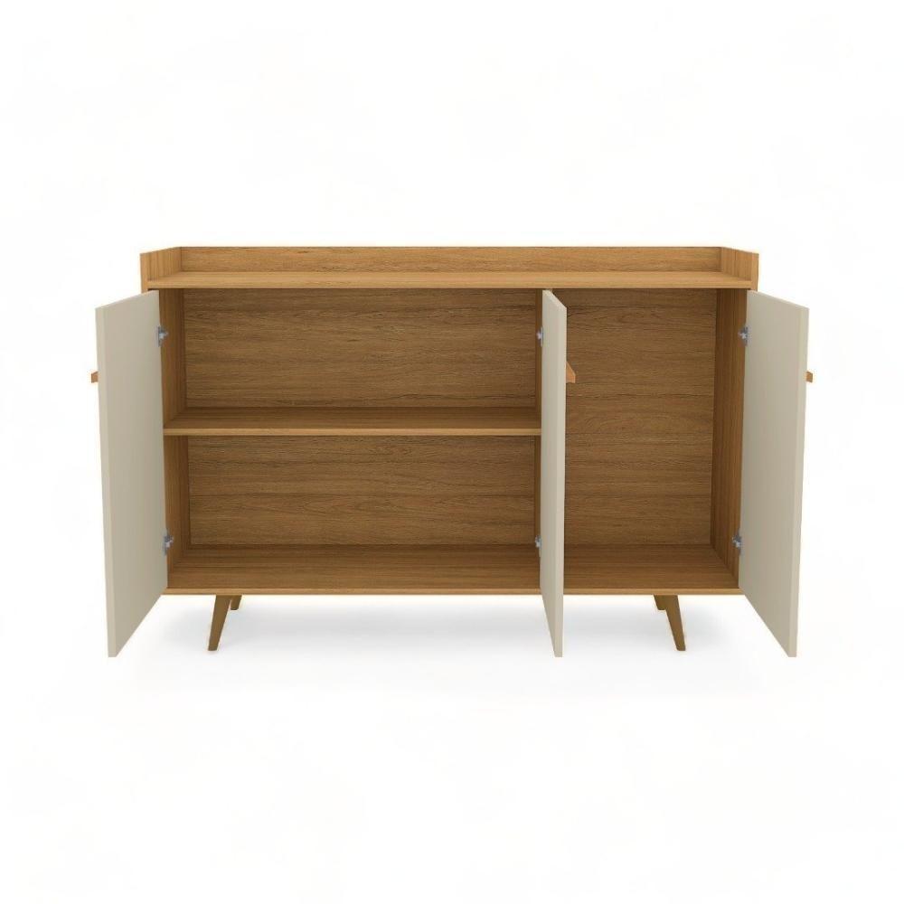 Aparador 03 Portas Quartzo Cinamomo e Off White Bechara - 1