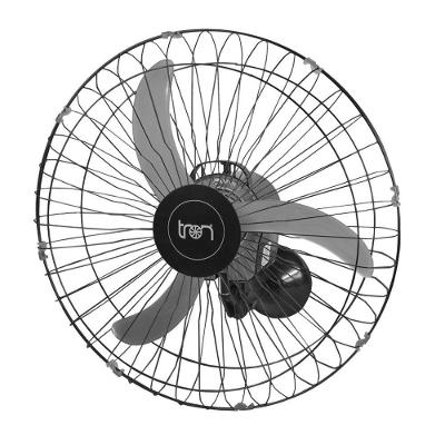 Ventilador de Parede Tron 140W Hélice 52cm 3 Pás Preto Oscilante Bivolt