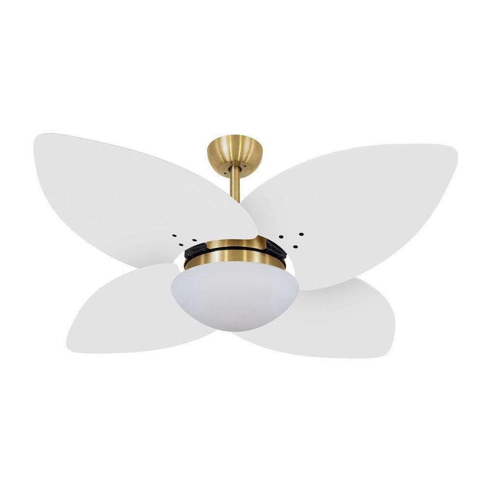 Ventilador De Teto Dormamu Dourado 4 Pás Branco 220V - 1