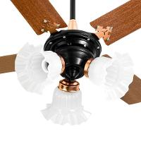 Ventilador De Teto Venti-delta New Zeta 4 Pás Mogno Preto/cobre 220v - 3