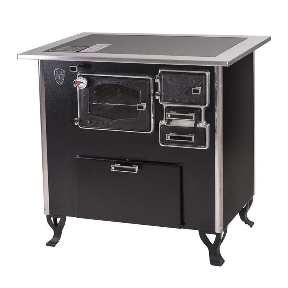 Fogão A Lenha C Forninho C Cx Esq Preto Vidro Cer Nº2 - 1