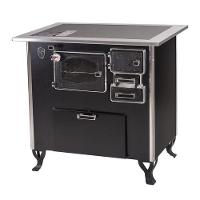 Fogão A Lenha C Forninho C Cx Esq Preto Vidro Cer Nº2 - 1