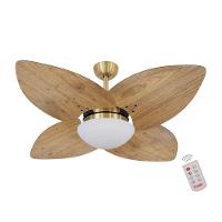 Ventilador De Teto Dourado 4 Pás Rádica 220v C/ Controle - 1