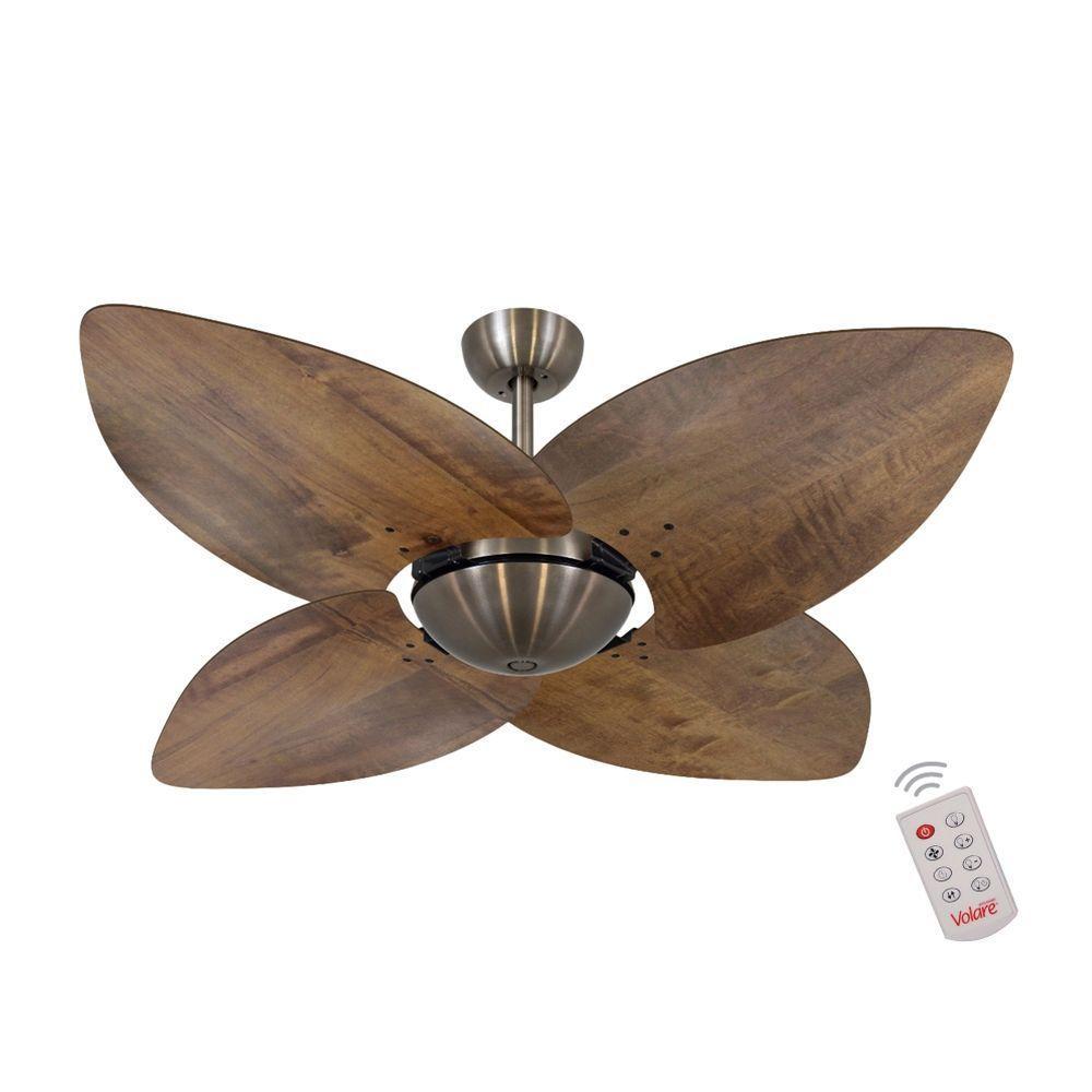 Ventilador De Teto Bronze 4 Pás Rádica 127v C/ Controle - 1