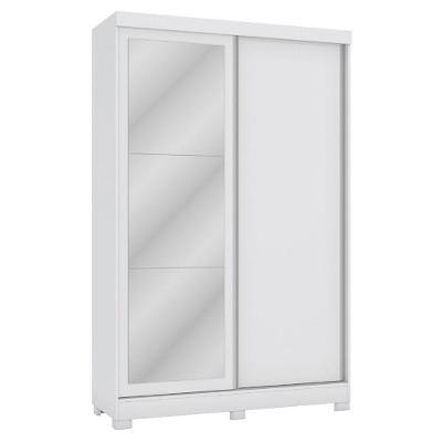 Guarda Roupa de Correr CB01N571 2 Portas de Correr com Espelho Branco Kappesberg