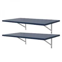 Kit 2 Prateleiras 50 X 25cm Azul com Mão Francesa - 2