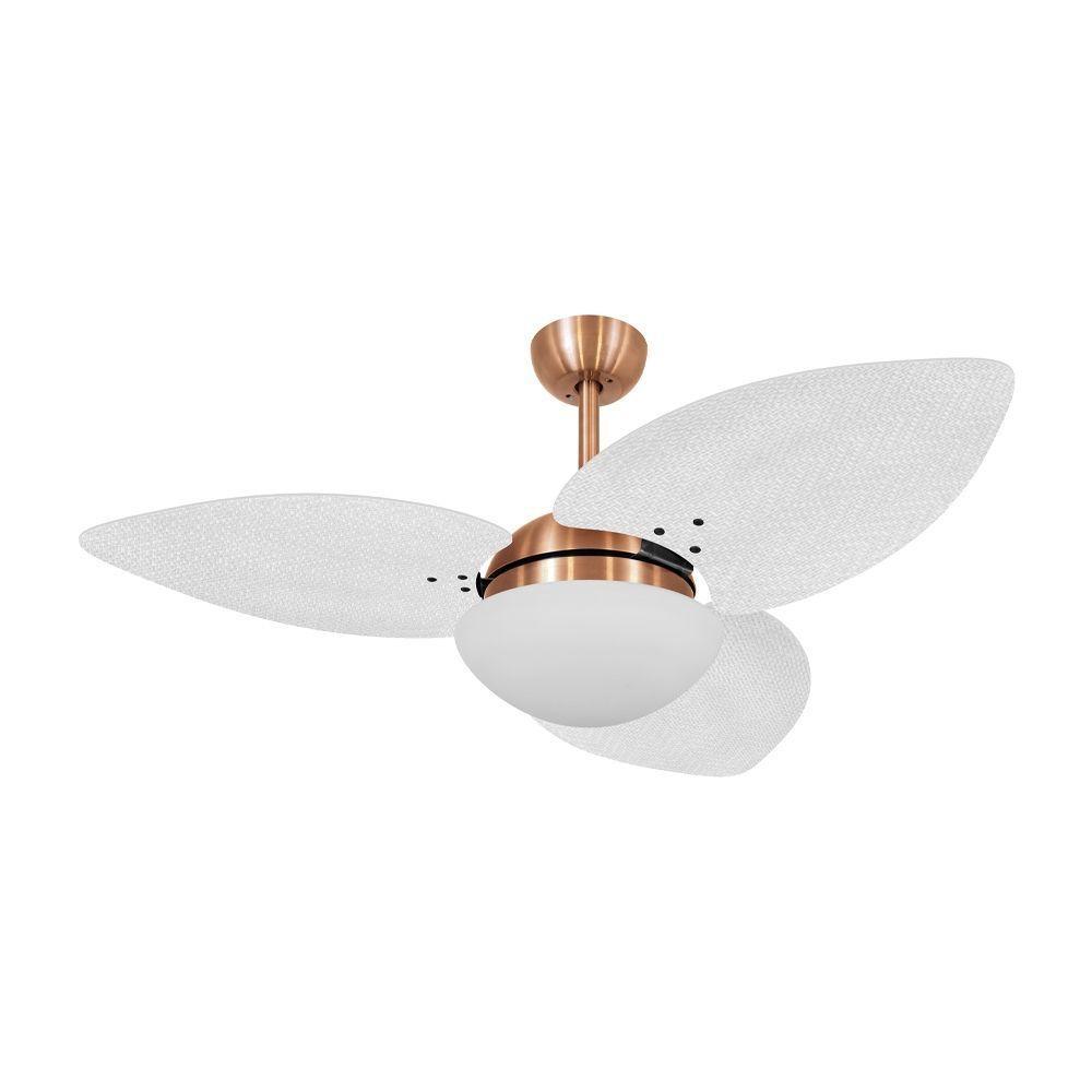 Ventilador De Teto Dormamu Cobre 3 Pás Palmae Branco 127v - 1