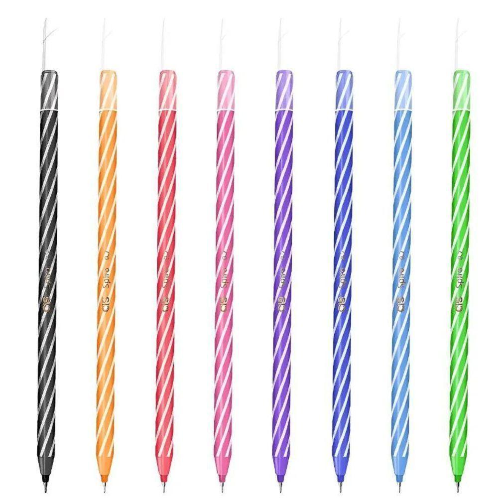 Kit Caneta Esferográfica Cis Spiro 0.7 Com 8 Cores - 5