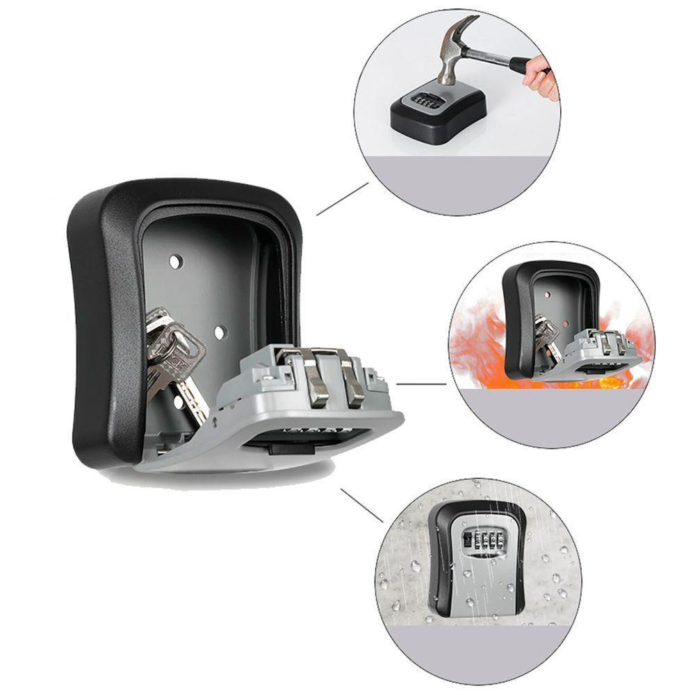 Mini Cofre De Parede Com Segredo Lorben Senha Alterável Guarda Chaves Pequenos Objetos - 6