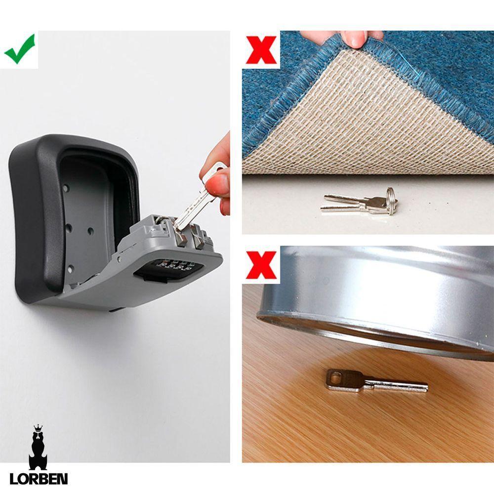 Mini Cofre De Parede Com Segredo Lorben Senha Alterável Guarda Chaves Pequenos Objetos - 8