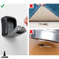 Mini Cofre De Parede Com Segredo Lorben Senha Alterável Guarda Chaves Pequenos Objetos - 8