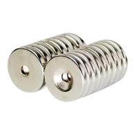 Kit Com 5 Peças ímã De Neodímio 20x3mm N35 Disco Com Furo - 1