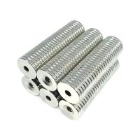 Kit Com 5 Peças ímã De Neodímio 20x3mm N35 Disco Com Furo - 2