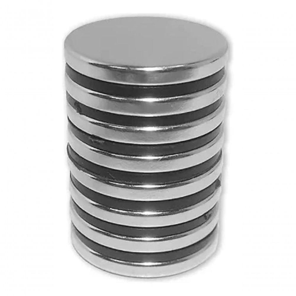 Kit Com 8 Peças ímã De Neodímio 25x3mm Super Forte - 4