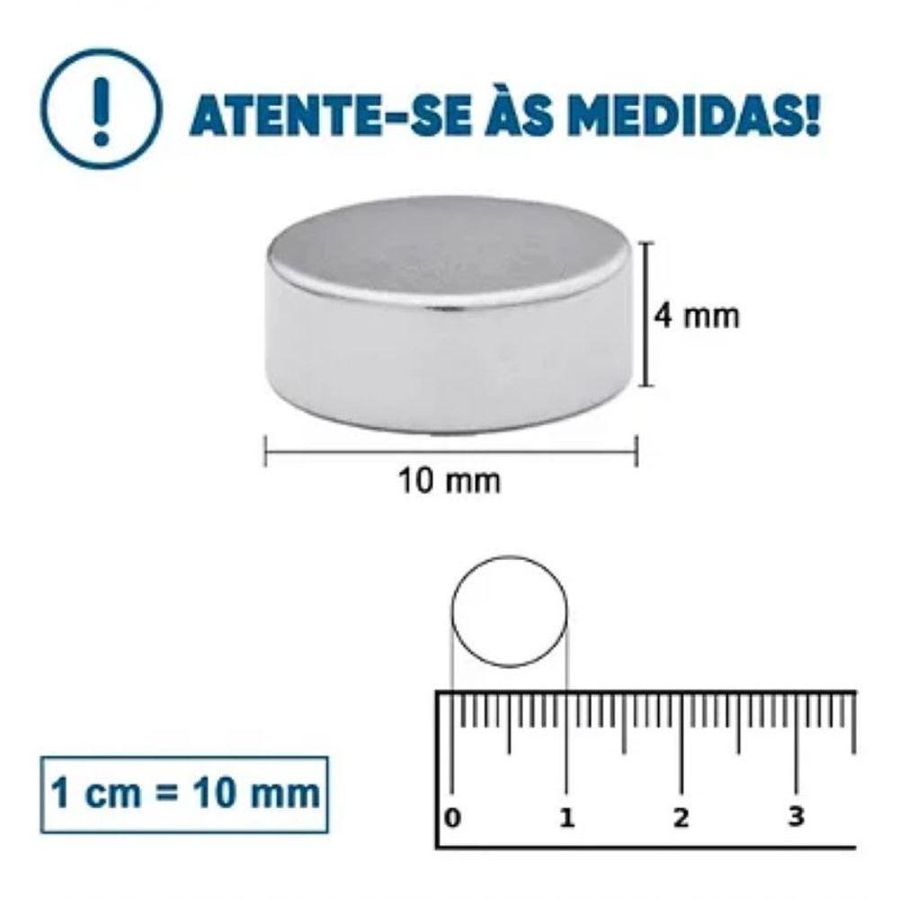 Kit Com 20 Peças ímã De Neodímio 10x4mm N35 Super Forte - 5