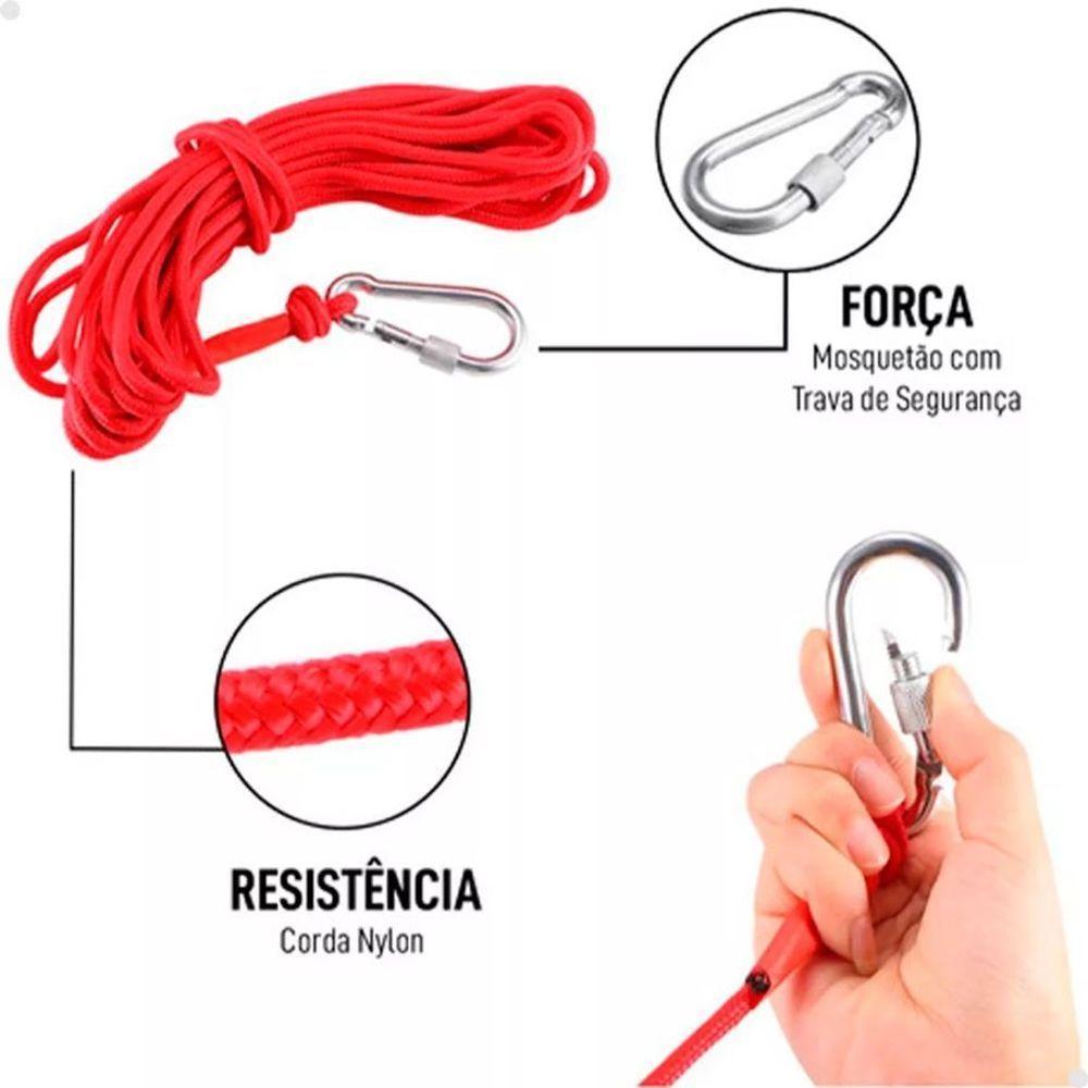Imã Neodímio Pesca Magnética 48mm 80 Kg Tração 10m Corda - 2