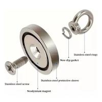 Imã Neodímio Pesca Magnética 48mm 80 Kg Tração 10m Corda - 3