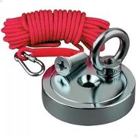 Imã Neodímio Pesca Magnética 48mm 80 Kg Tração 10m Corda - 9