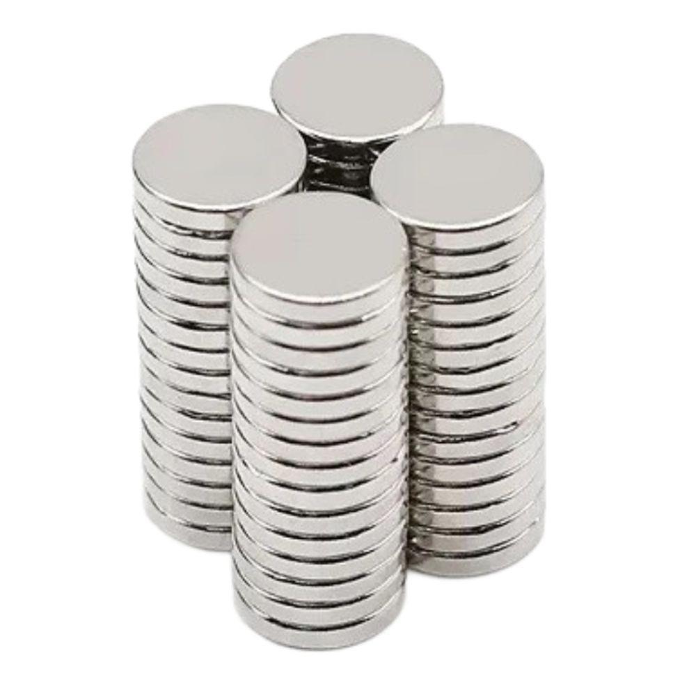 Kit 10 ímãs De Neodímio Redondos N35 10x2mm Super Forte - 1