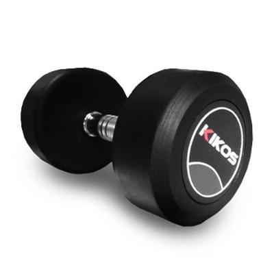 Dumbell Emborrachado 50kg para Treino de Força Preto Kikos Acessório para Salas de Ginástica