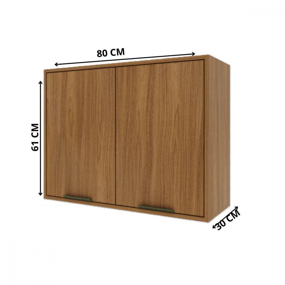 Armário Cozinha Paris Com 2 Portas Indekes Freijó - 3