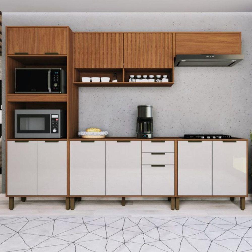 Armário Cozinha Paris Com 2 Portas Indekes Freijó - 5