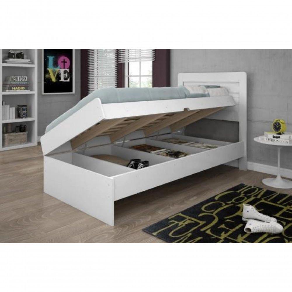 Cama Solteiro Baú Larissa Branca - 3