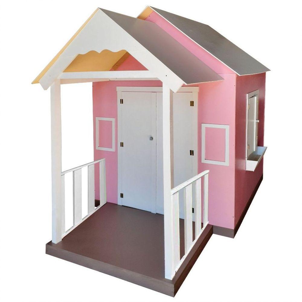 Casinha de Brinquedo com Varanda Rosa Criança Feliz - 4
