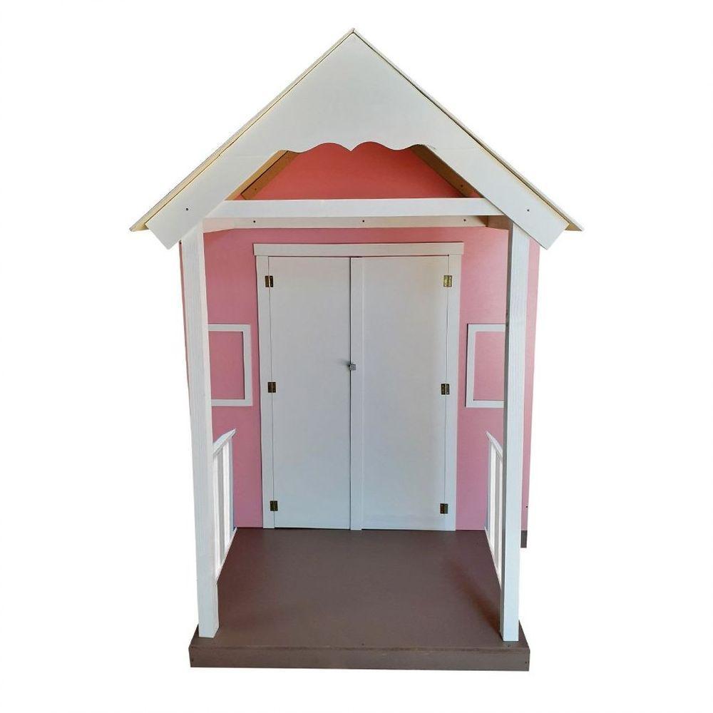 Casinha de Brinquedo com Varanda Rosa Criança Feliz - 5