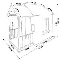 Casinha de Brinquedo com Varanda Rosa Criança Feliz - 3