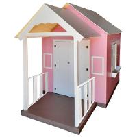 Casinha de Brinquedo com Varanda Rosa Criança Feliz
