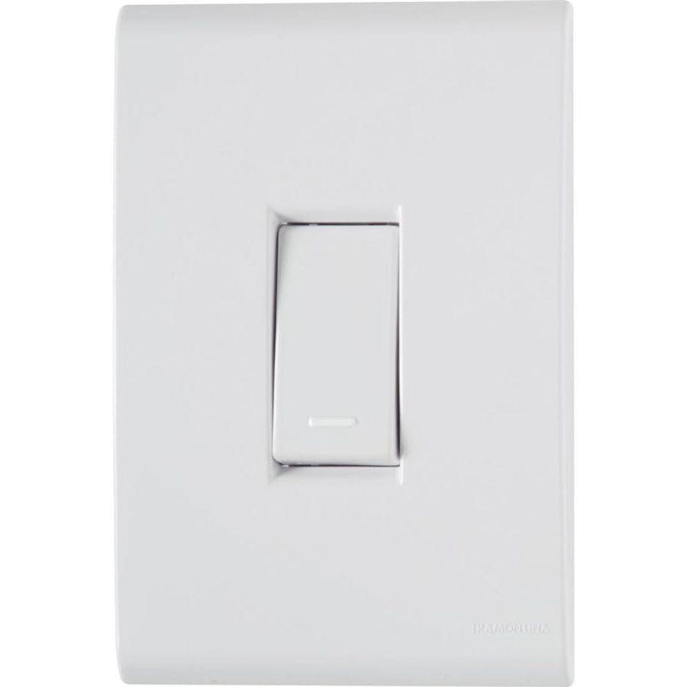 Conjunto 4x2 Com 1 Interruptor Simples Liz 10a 250v Branco - Tramontina - 1