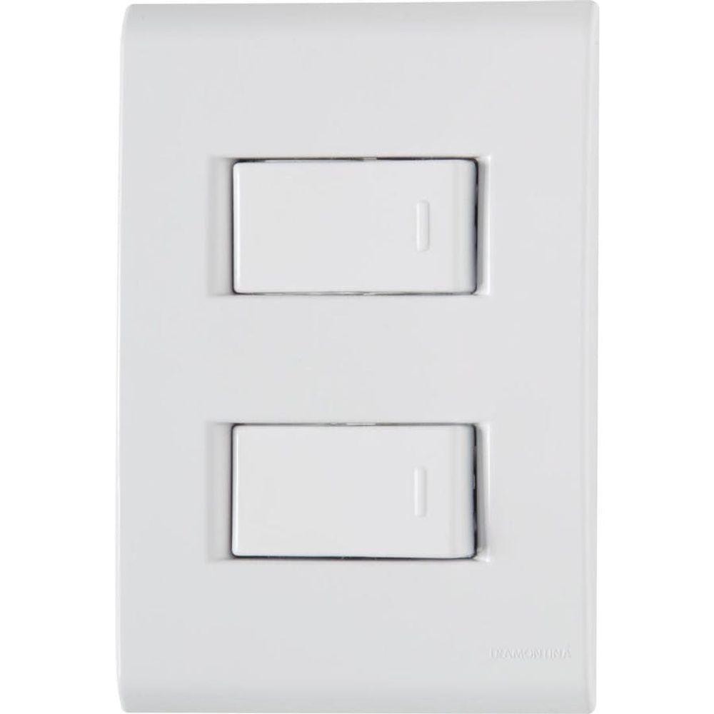 Conjunto 4 X 2 Com 2 Interruptores Simples Liz 10a 250v Branco - Tramontina - 1