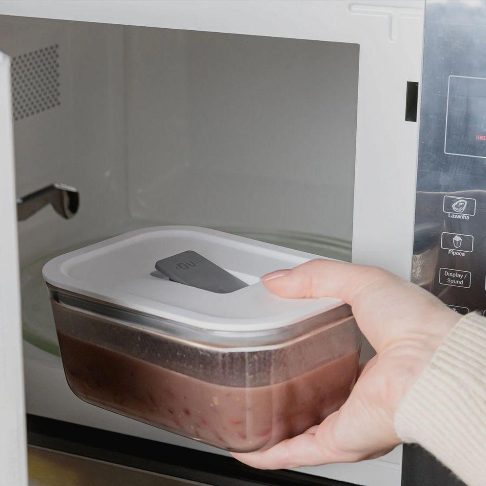 Pote Vidro Hermético Fresh Lock Preto 370ml - 3