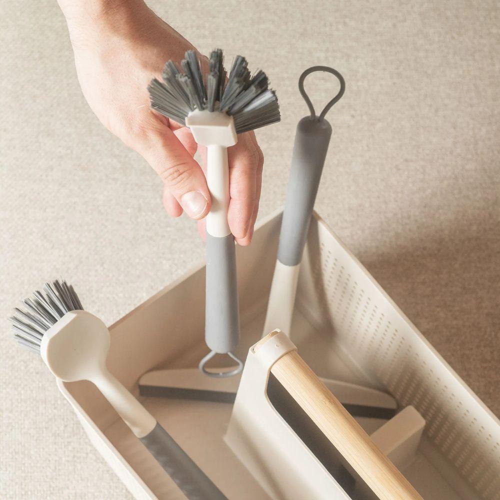 Kit Acessórios De Limpeza 5 Peças Flow Bege Fechado - 3