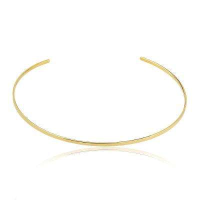 Choker Regulável Metal Banho Ouro 18k