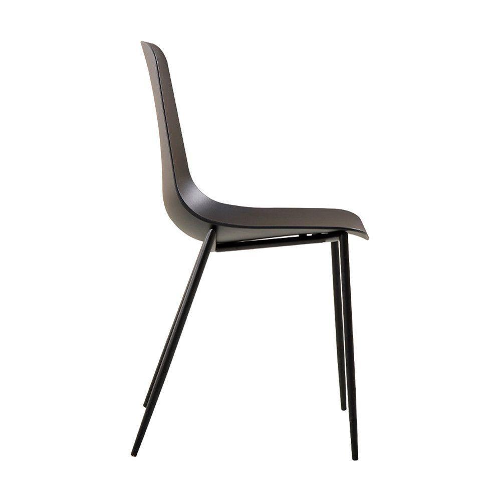 Kit Com 2 Cadeiras Miami Com Assento Polipropileno Fratini Preto - 5